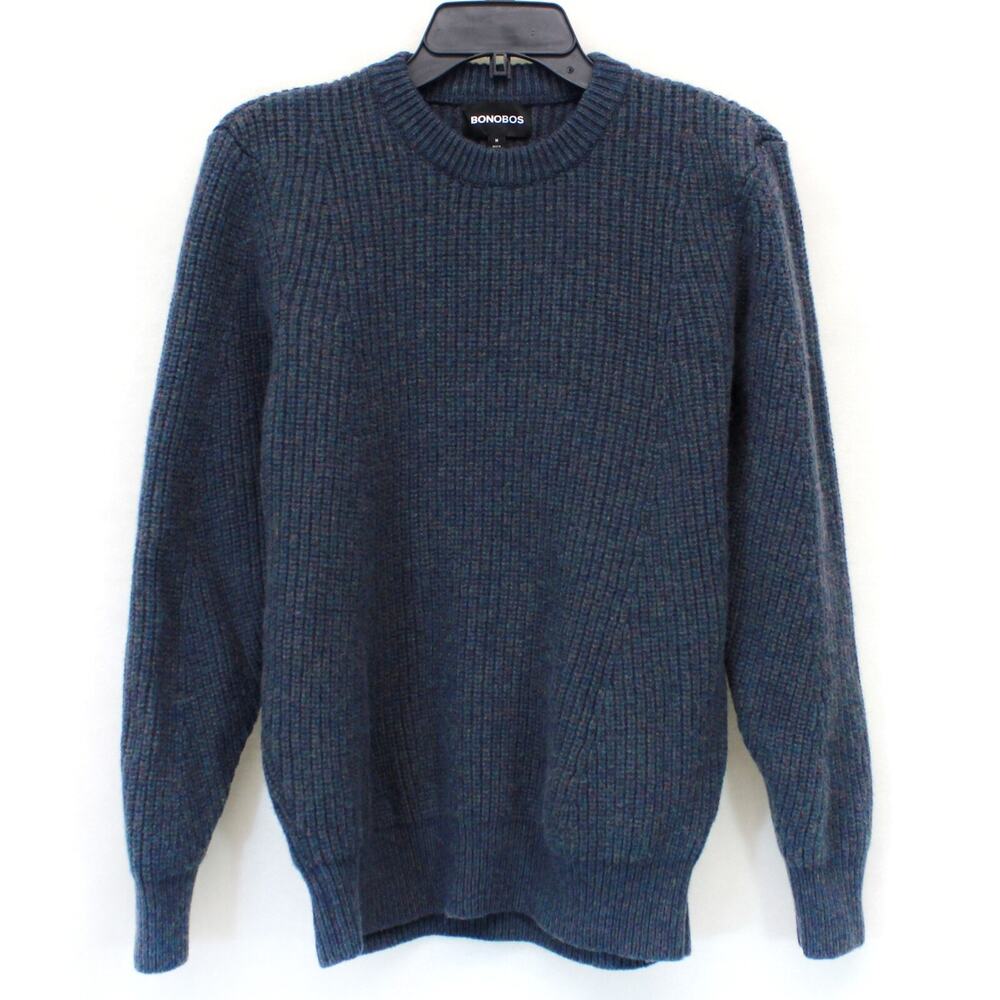 Bonobos Green Wool Blend Chunky Knit Pullover Sweater Medium